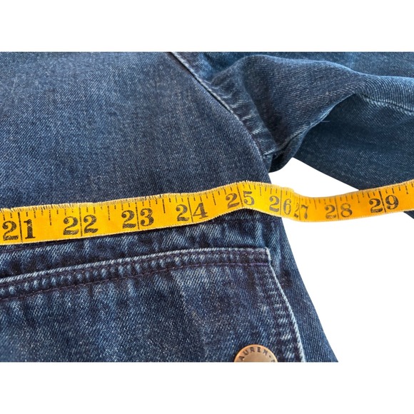 Polo Ralph Lauren Denim Barn Jacket XL Blue Plaid Flannel Lined Corduroy Collar - Picture 12 of 16